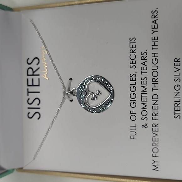 FootNotes Sterling Silver Sisters Always Necklace - Picture 7 of 7